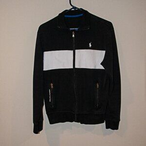 Polo Ralph Lauren Full Zip Jacket Black and White Men Medium